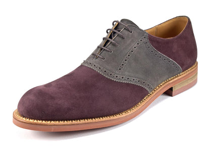 Ethos Club Suzuki Ezo deer suede saddle shoes Ethos Club SUZUKI 9455 WINE GRAY
