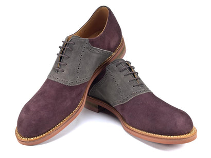 Ethos Club Suzuki Ezo deer suede saddle shoes Ethos Club SUZUKI 9455 WINE GRAY