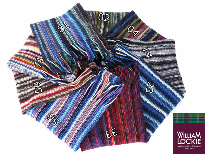 WILLIAM LOCKIE 02890 スコットランド製ラムウール ニットマフラー