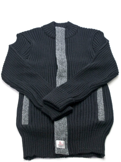 Niffi ECOSSE 13051 エコッセ ハリスツイード ジップカーディガン ブラック