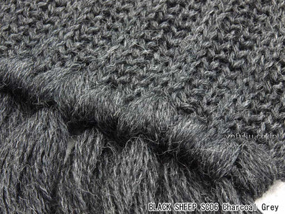 ブラックシープ マフラー BLACK SHEEP SC06 (太編み)CharcoalGrey(炭色