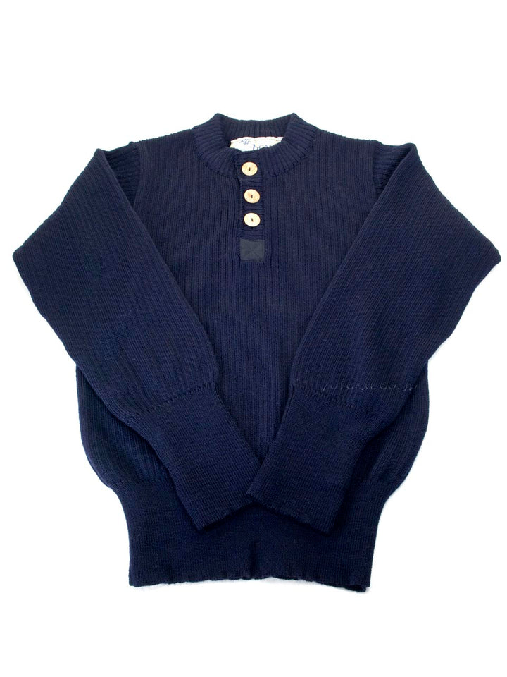 COMMANDO NAUTICAL 41094 Navy ヘンリーネックセーター Henly SUZUKI 洋服店