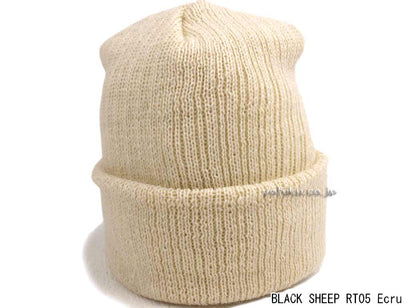 ブラックシープ ワッチキャップ BLACK SHEEP RT05 (細編み)ecru
