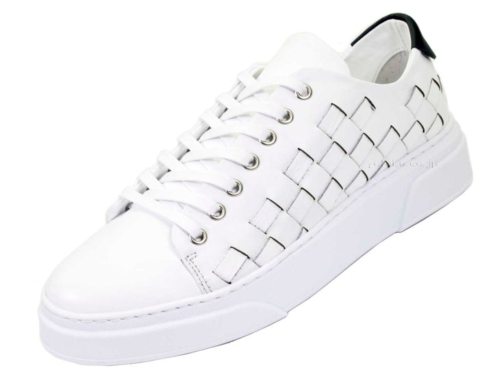 Dino Draghi 2575 leather sneakers Dino Draghi 2575 NAPPA INTRECCIO GRANDE BIANCO