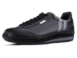 Patrick Marathon Leather Sneakers, Black/Grey, PATRICK MARATHON-L BKGY 982551