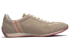 Patrick Iris Velour Sneakers in Beige/Pink, PATRICK IRIS-VR BG/PK, 582553