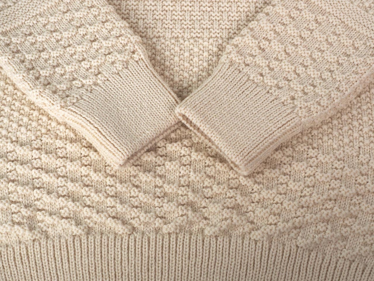 COMMANDO ECOSSE 41159 ARAN アラン柄 クルーネック セーター