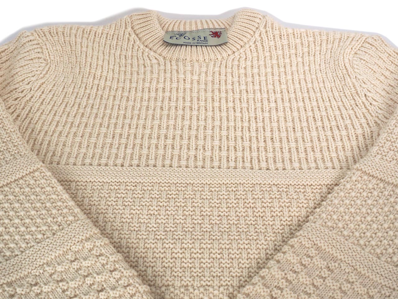 COMMANDO ECOSSE 41159 ARAN アラン柄 クルーネック セーター