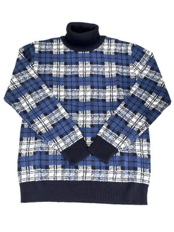 MUUA AND-18S06 10Gジャガード タートルネックニット