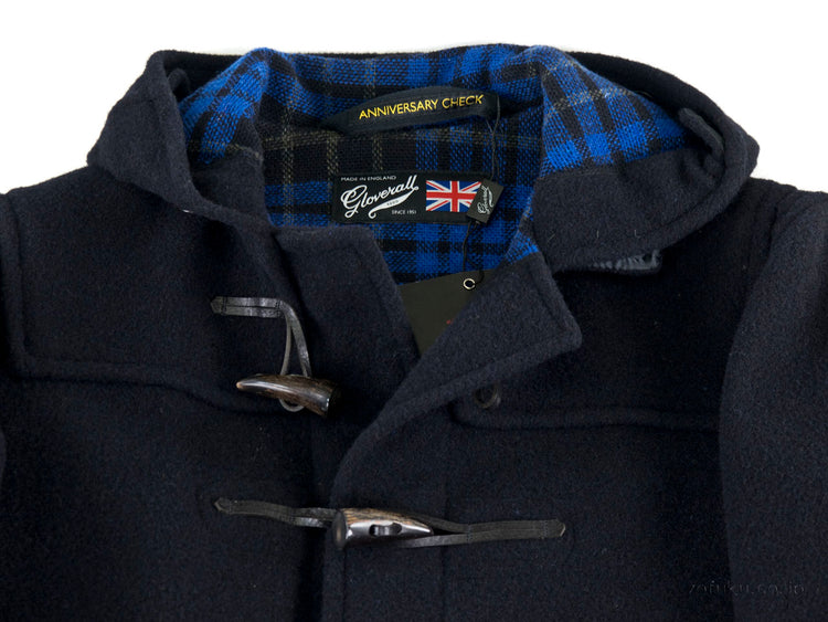 GLOVERALL 512 DUFFLE COAT ANNIVERSARY CHECK  グローバーオール ダッフルコート アニバーサリーチェック NAVY 38(M)
