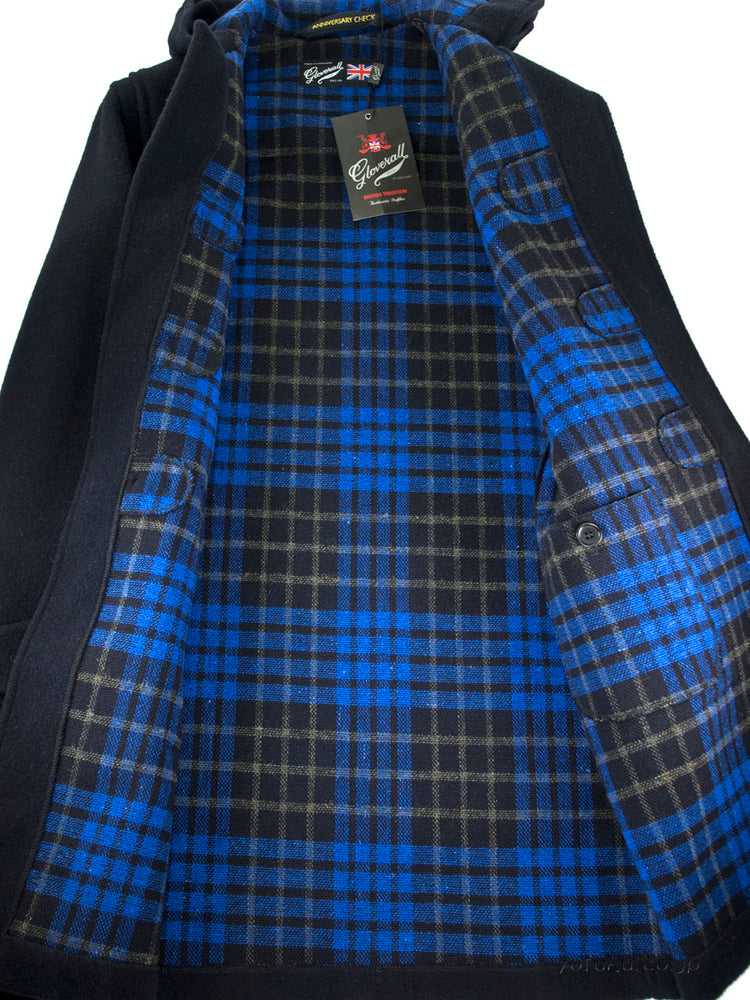 GLOVERALL 512 DUFFLE COAT ANNIVERSARY CHECK Gloverall duffel coat anniversary check NAVY 38(M)