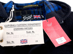 GLOVERALL 512 DUFFLE COAT ANNIVERSARY CHECK Gloverall duffel coat anniversary check NAVY 38(M)