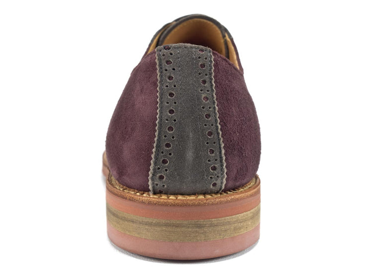 エトスクラブ スズキ エゾ鹿スエード サドルシューズ Ethos Club SUZUKI 9455 WINE GREY