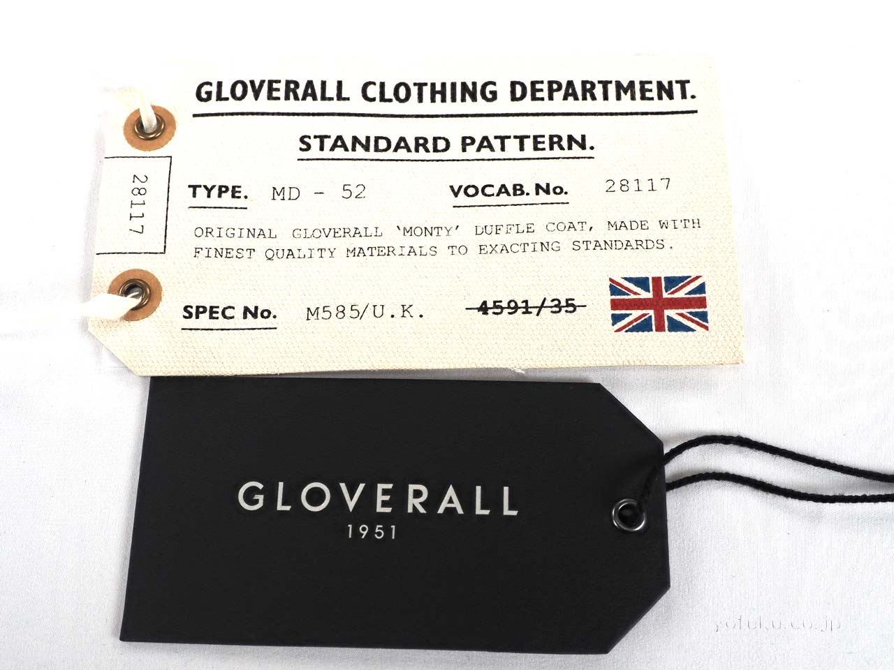 GLOVERALL MS5005/52 DUFFLE COAT Union Jack NAVY Gloverall 粗呢大衣