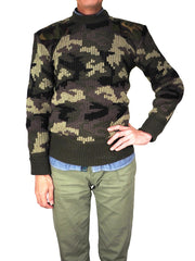 COMMANDO WOOLLY PULLY 33104 WOODLAND CAMOUFLAGE Woodland pattern camouflage sweater