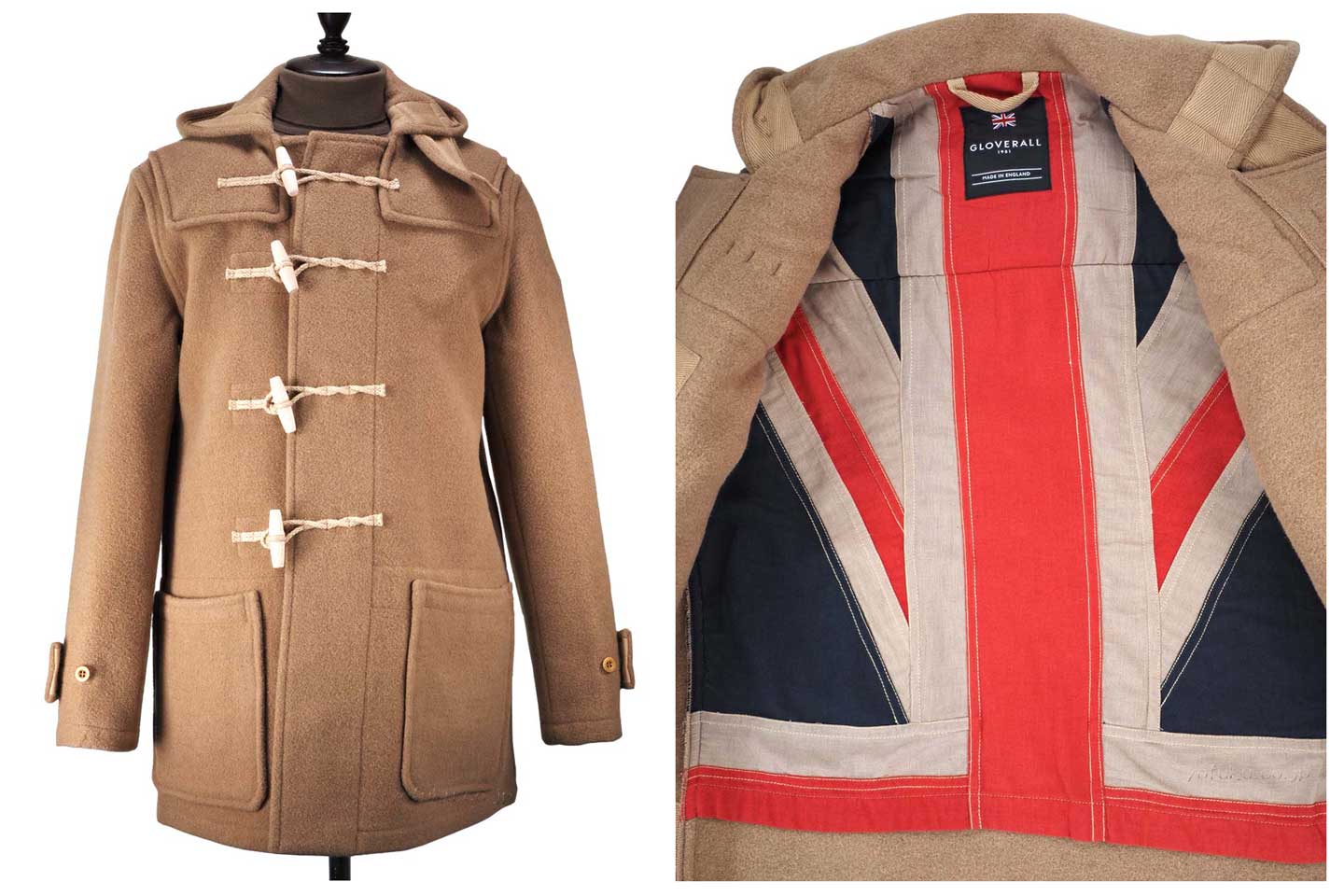 GLOVERALL MS5005/52 DUFFLE COAT Union Jack CAMEL グローバーオール