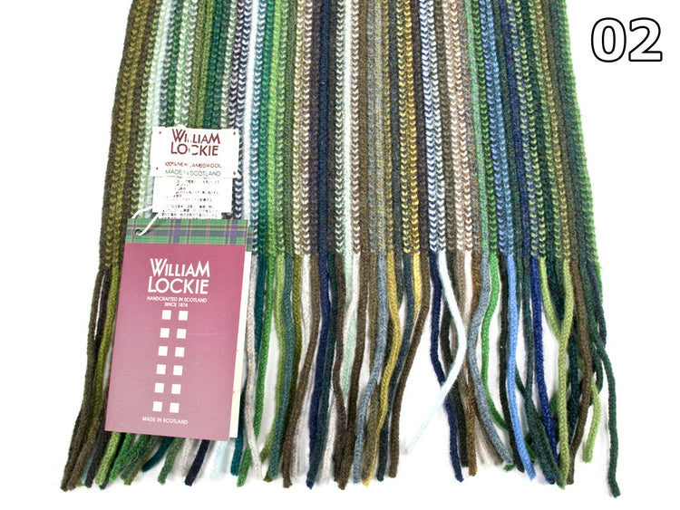 WILLIAM LOCKIE 02890 スコットランド製ラムウール ニットマフラー