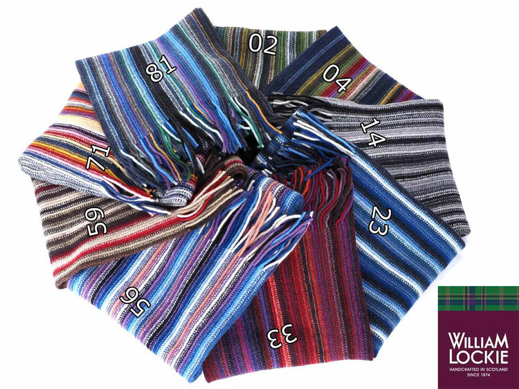 WILLIAM LOCKIE 02890 スコットランド製ラムウール ニットマフラー