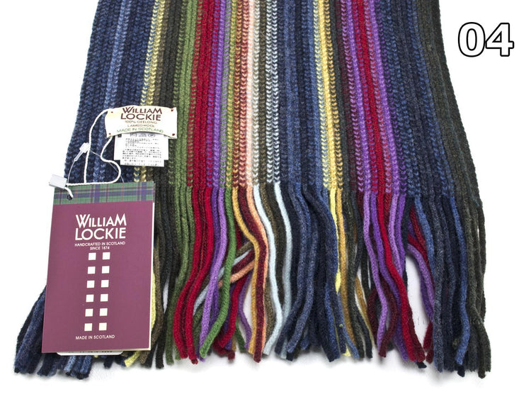 WILLIAM LOCKIE 02890 スコットランド製ラムウール ニットマフラー