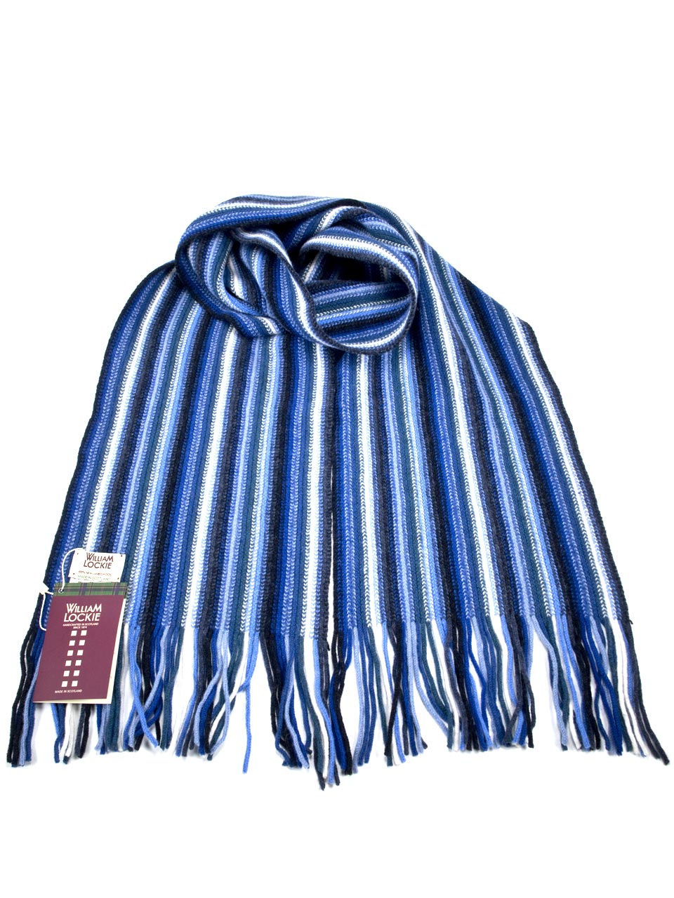 WILLIAM LOCKIE 02890 スコットランド製ラムウール ニットマフラー