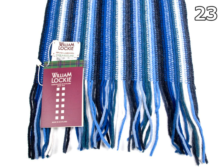 WILLIAM LOCKIE 02890 スコットランド製ラムウール ニットマフラー