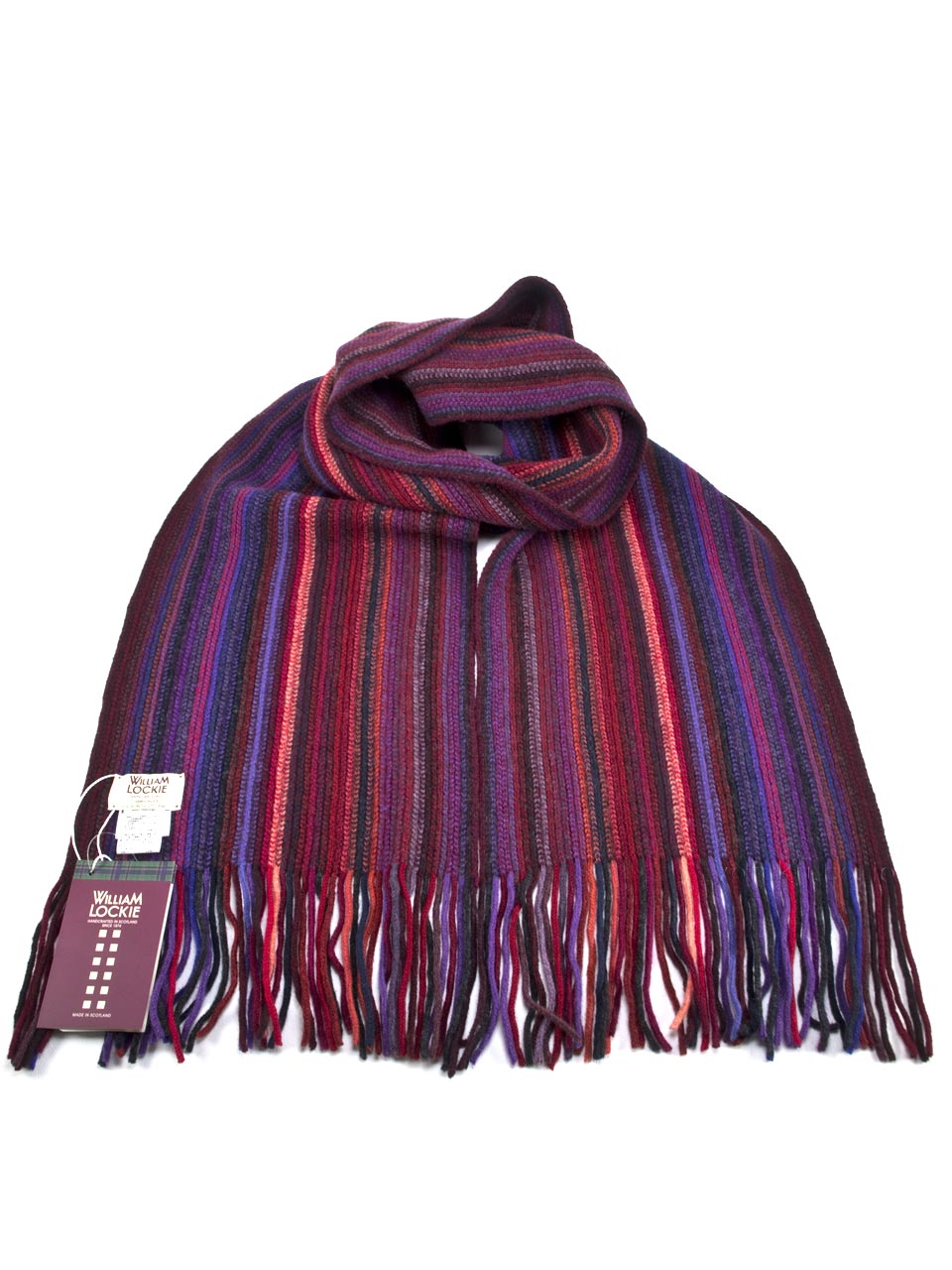 WILLIAM LOCKIE 02890 スコットランド製ラムウール ニットマフラー