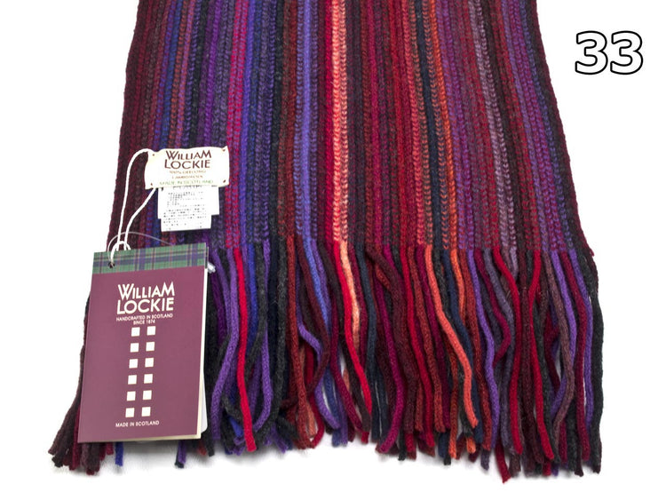 WILLIAM LOCKIE 02890 スコットランド製ラムウール ニットマフラー