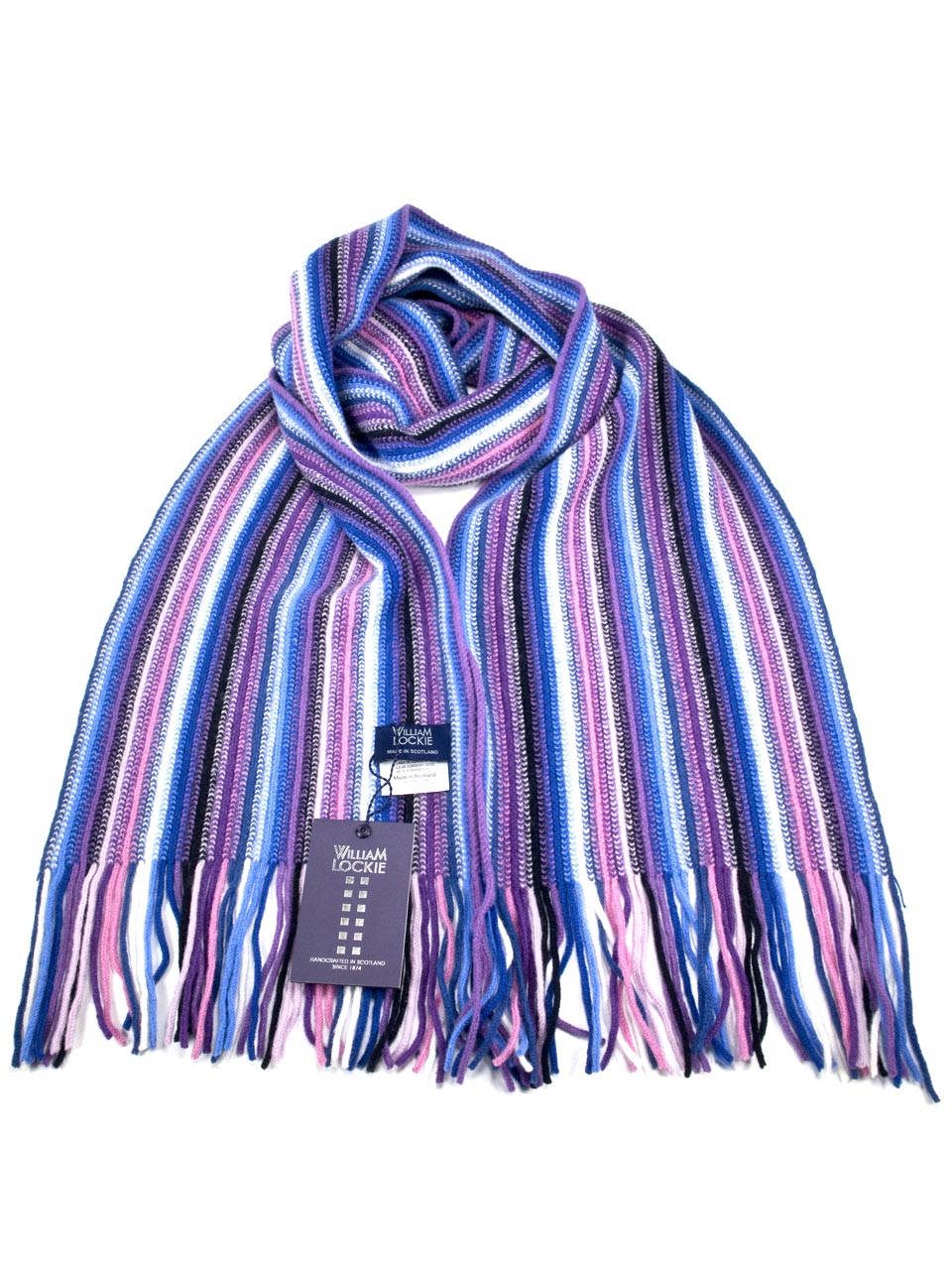 WILLIAM LOCKIE 02890 スコットランド製ラムウール ニットマフラー