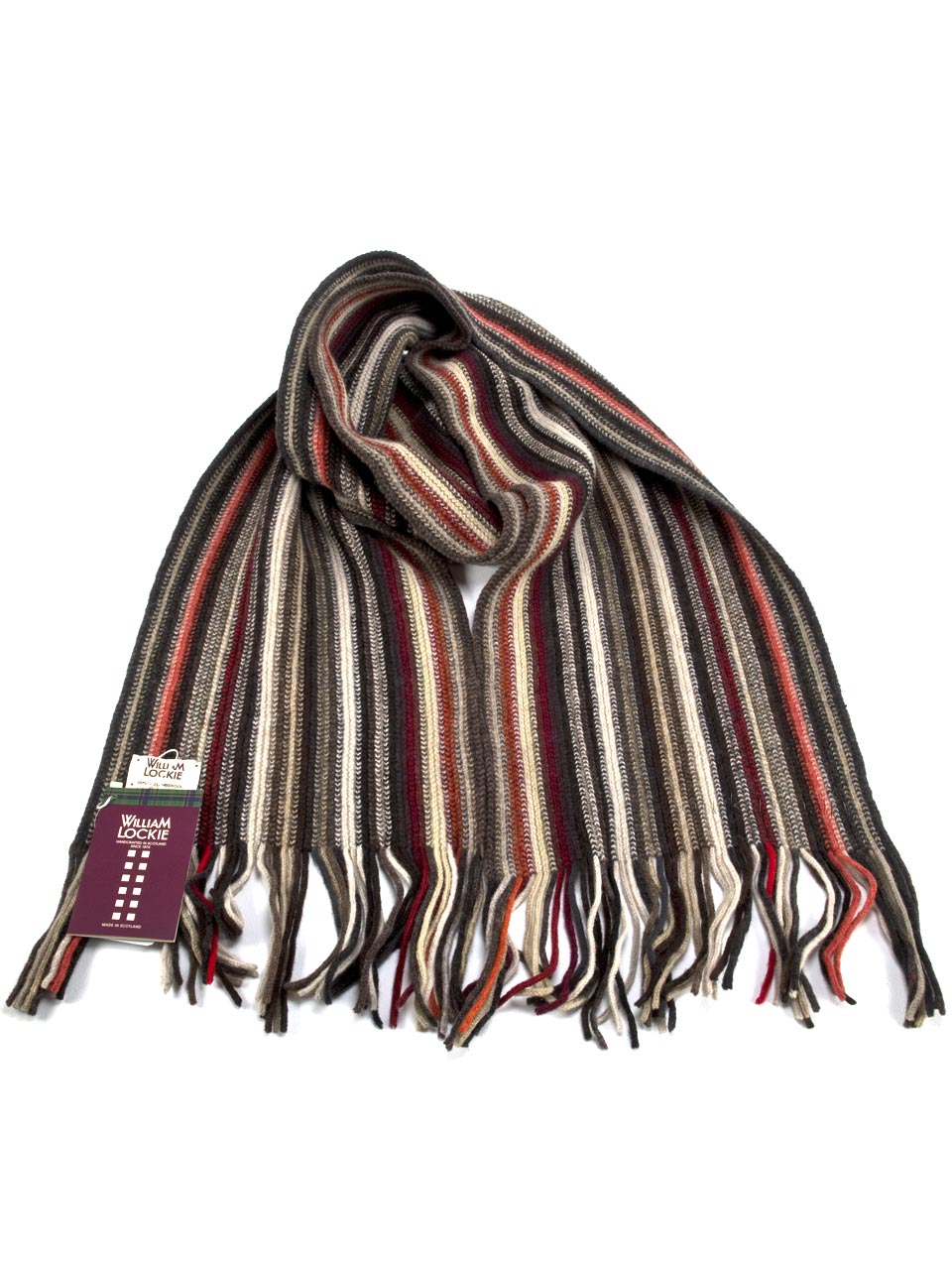 WILLIAM LOCKIE 02890 スコットランド製ラムウール ニットマフラー