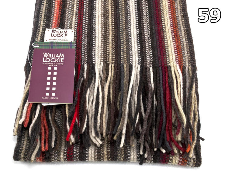 WILLIAM LOCKIE 02890 スコットランド製ラムウール ニットマフラー