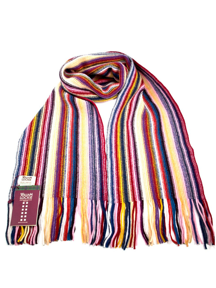 WILLIAM LOCKIE 02890 スコットランド製ラムウール ニットマフラー