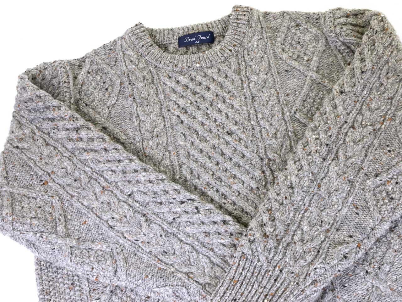 Brad Fourd 296182 5Gネップ アラン柄 クルーネックセーター SUZUKI 洋服店