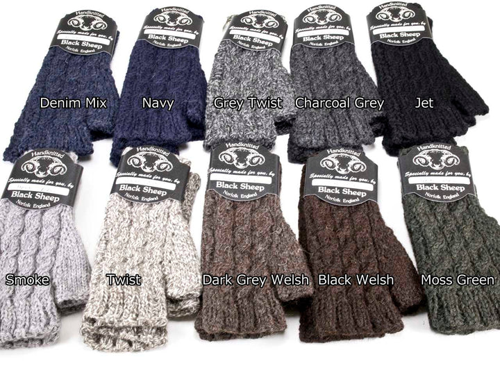 ブラックシープ フィンガーレス ミトン BLACK SHEEP CFM08A（手編み指無しミトン）