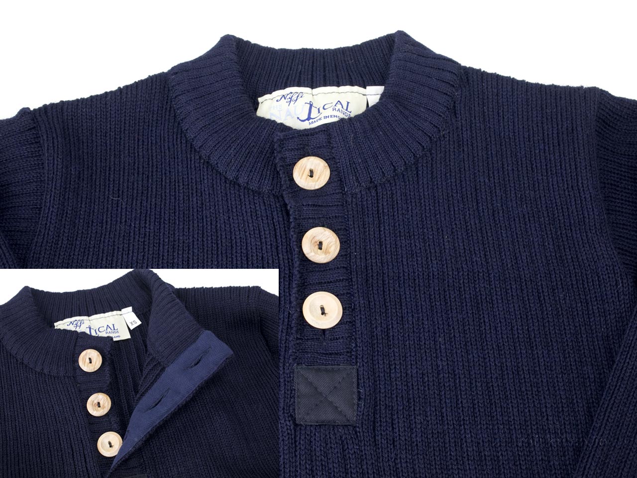 COMMANDO  NAUTICAL 41094 Navy ヘンリーネックセーター Henly SUZUKI 洋服店