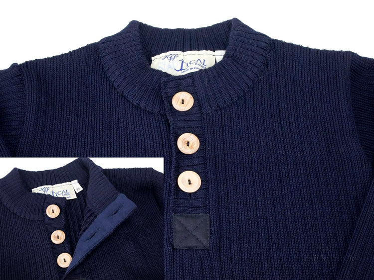 COMMANDO  NAUTICAL 41094 Navy ヘンリーネックセーター Henly SUZUKI 洋服店