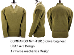 COMMANDO  Niffi 41015 Olive エンジニアセーター A-1 Type SUZUKI 洋服店