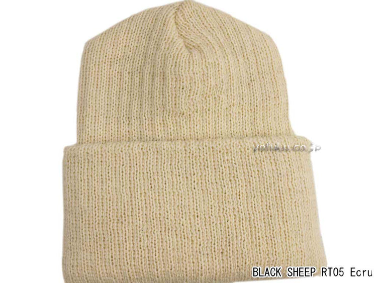 ブラックシープ ワッチキャップ BLACK SHEEP RT05 （細編み）ecru
