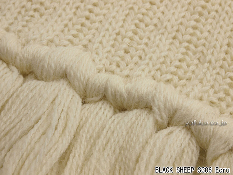 ブラックシープ マフラー BLACK SHEEP SC06 （太編み）Ecru(ベージュ)