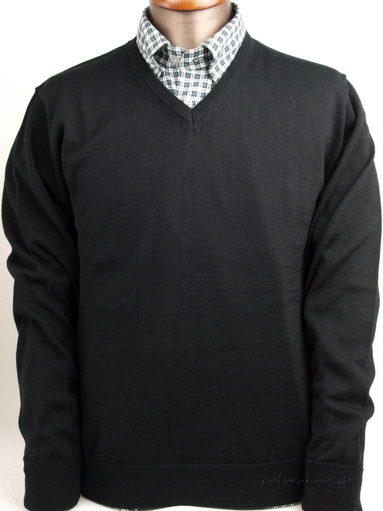 SUZUKIオリジナル SZ04 スーパーエキストラファインメリノ Vネック セーター