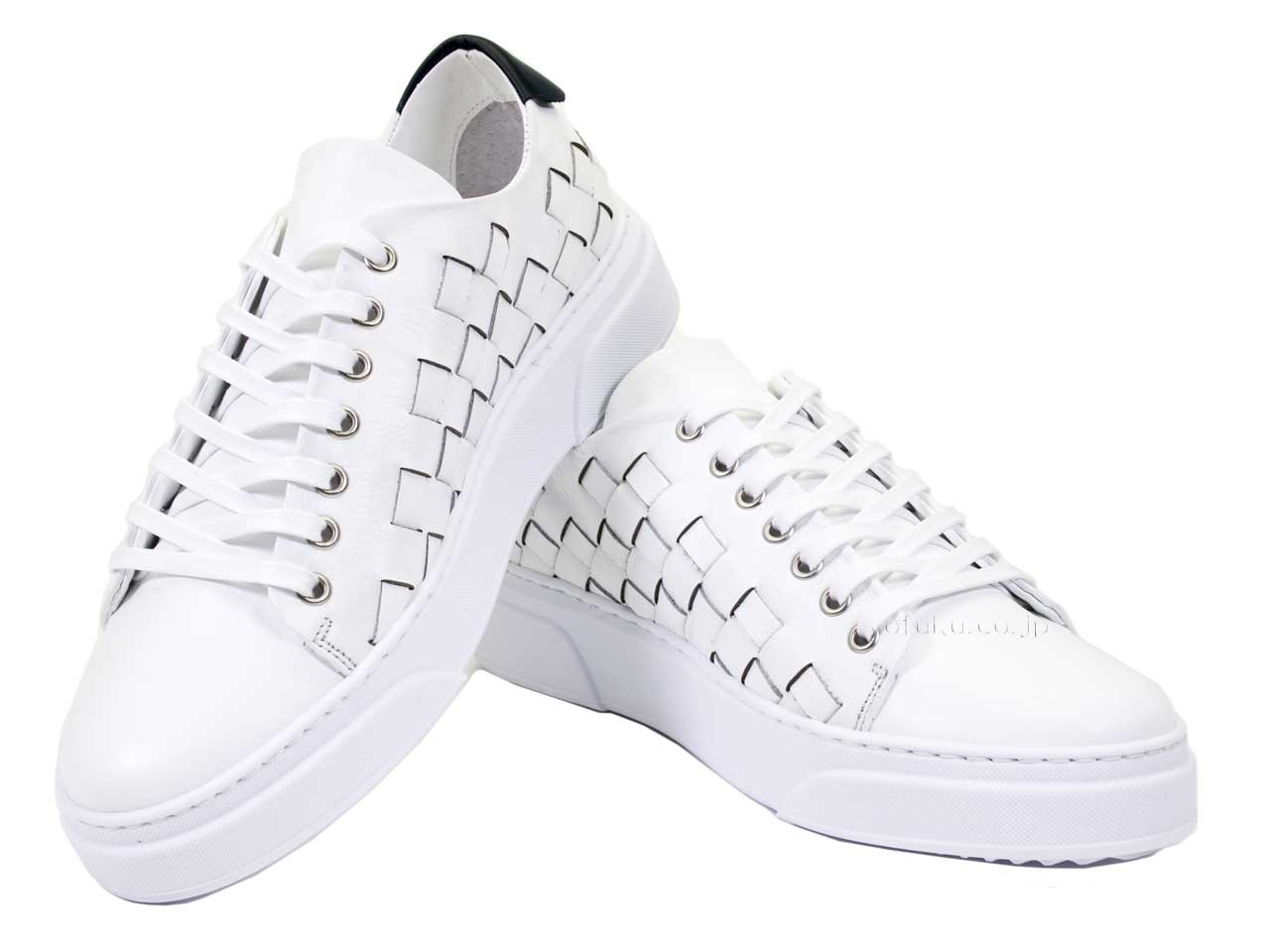 Dino Draghi 2575 leather sneakers Dino Draghi 2575 NAPPA INTRECCIO GRANDE BIANCO