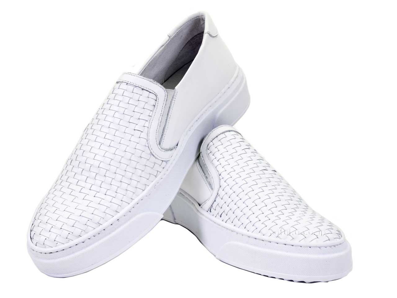 Dino Draghi 6001 leather sneakers Dino Draghi 6001 NAPPA INTRECCIO PICC. BIANCO