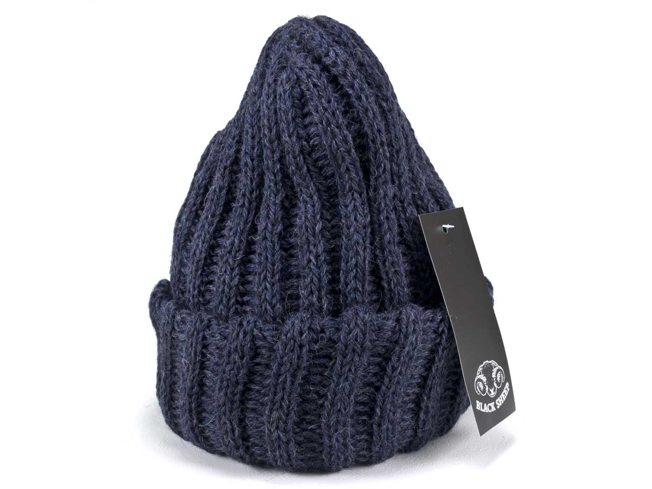 ブラックシープ ワッチキャップ BLACK SHEEP 320/12(針抜きゴム編み)denim