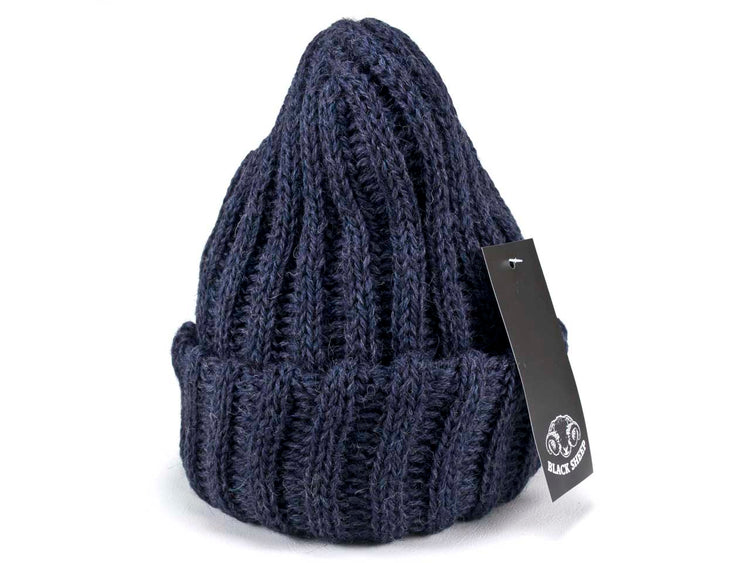 ブラックシープ ワッチキャップ BLACK SHEEP 320/12(針抜きゴム編み)denim