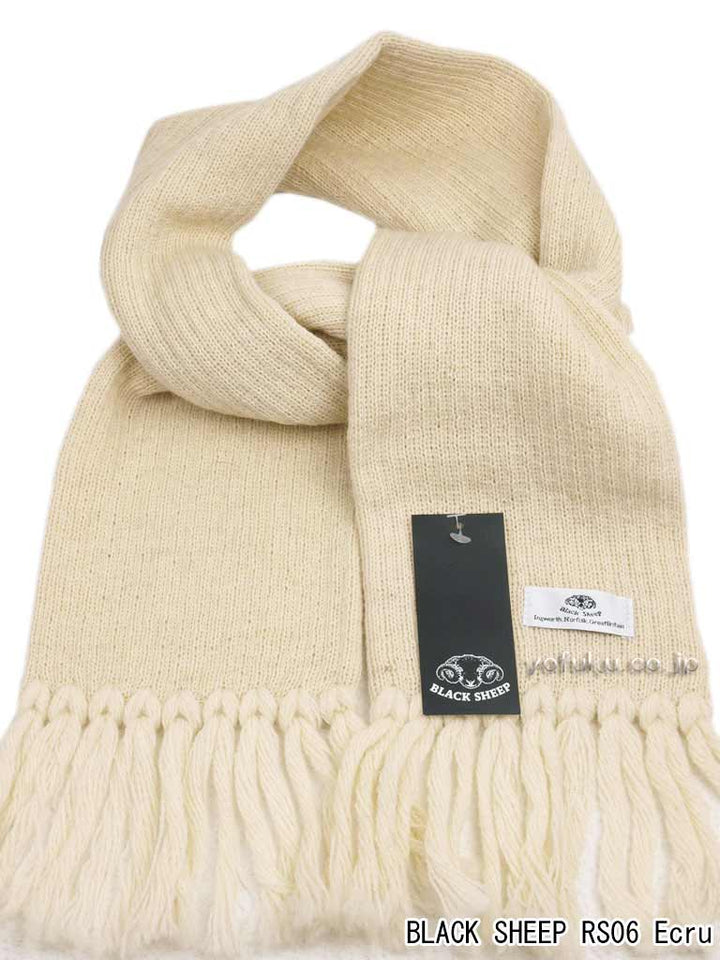 ブラックシープ マフラー BLACK SHEEP RS06 （細編み）Ecru(ベージュ)