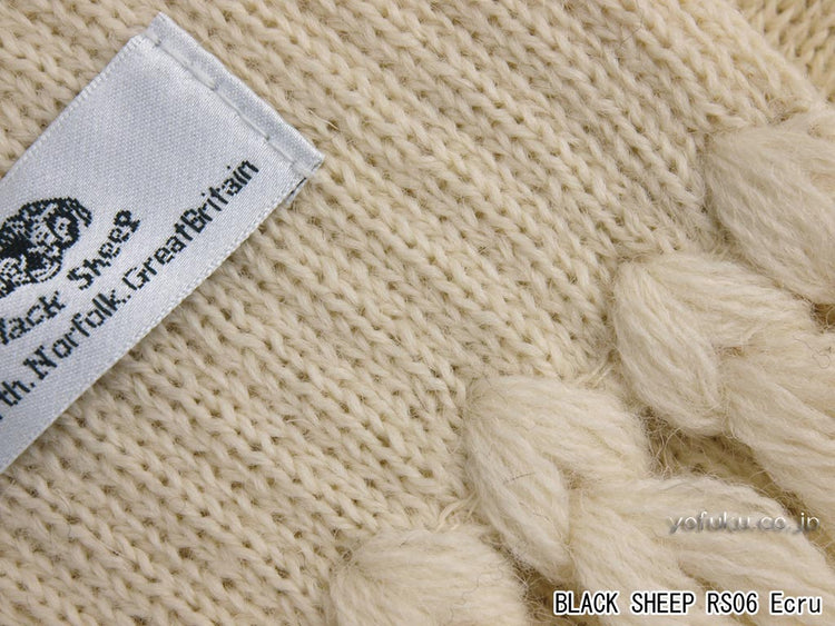 ブラックシープ マフラー BLACK SHEEP RS06 （細編み）Ecru(ベージュ)