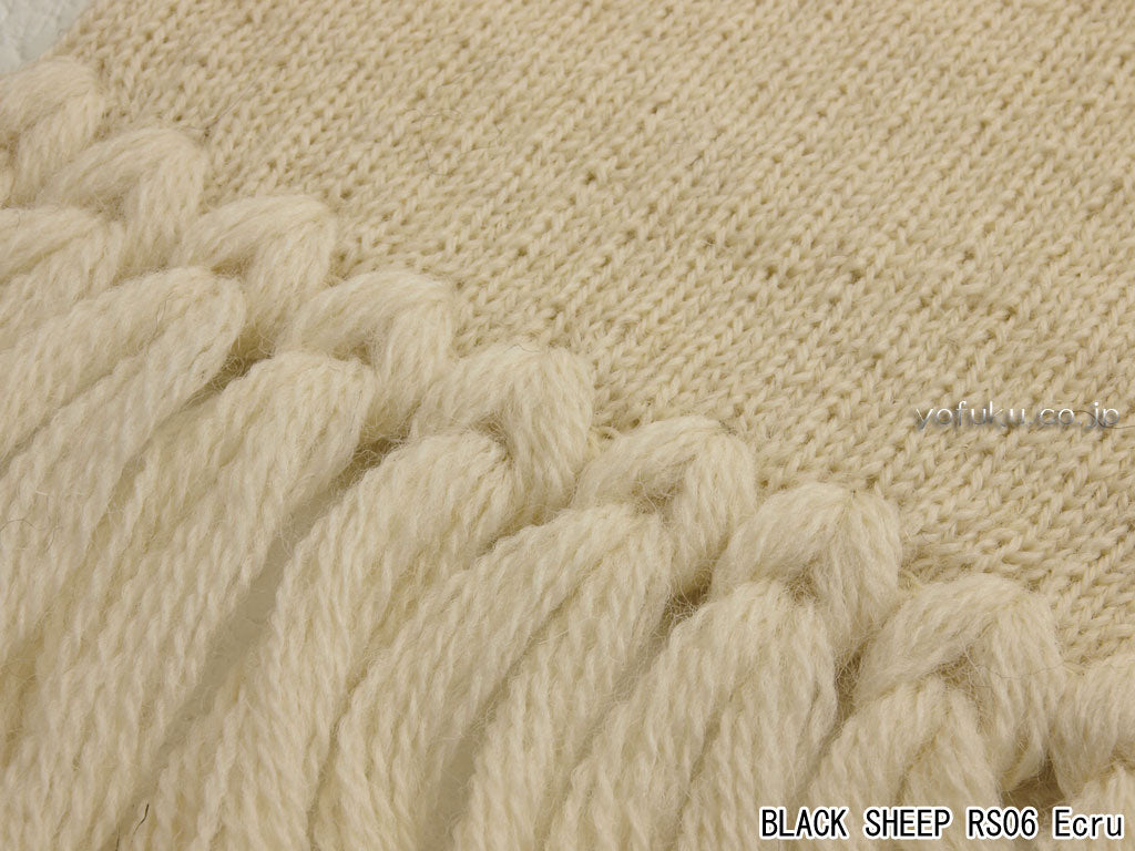 ブラックシープ マフラー BLACK SHEEP RS06 （細編み）Ecru(ベージュ)