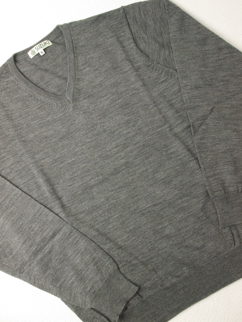 SUZUKIオリジナル SZ04 スーパーエキストラファインメリノ Vネック セーター