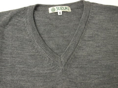 SUZUKI Original SZ04 Super Extra Fine Merino V-Neck Sweater