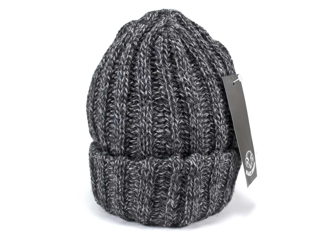 ブラックシープ ワッチキャップ BLACK SHEEP 320/12(針抜きゴム編み)greytwist