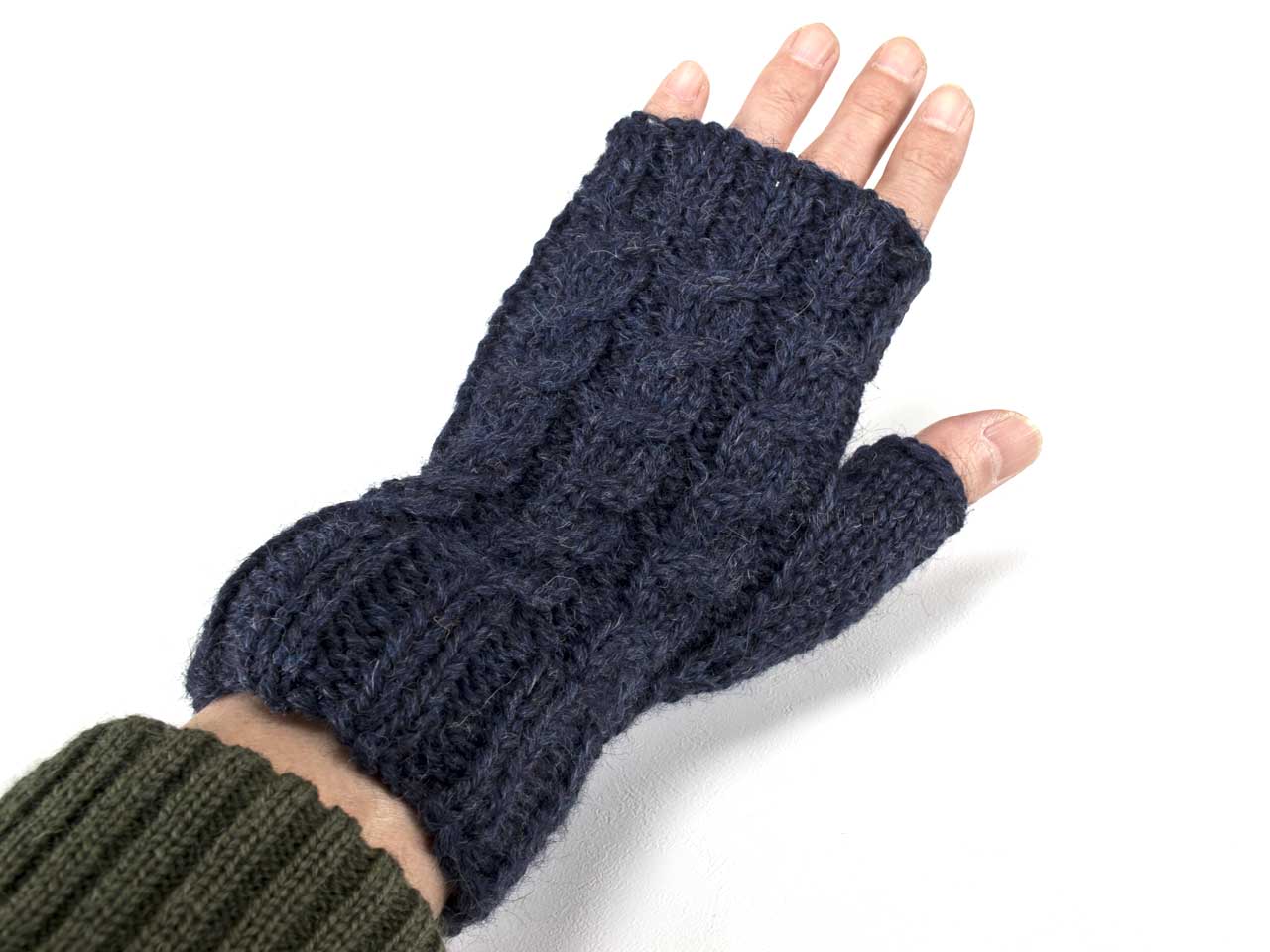 ブラックシープ フィンガーレス ミトン BLACK SHEEP CFM08A（手編み指無しミトン）1